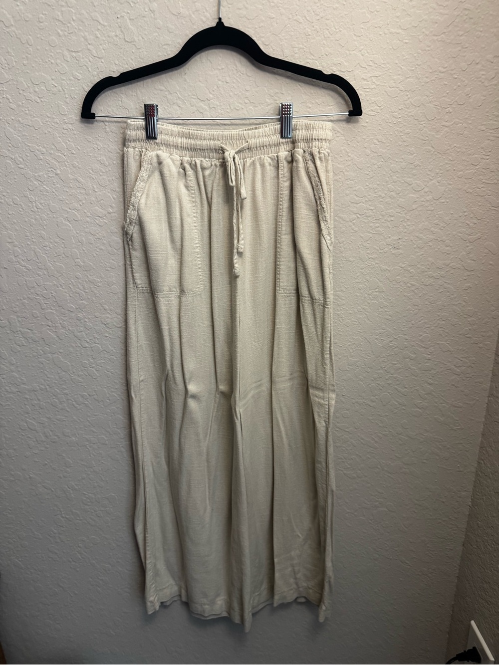 Zenana Outfitters Cream Knit Drawstring Lounge Joggers